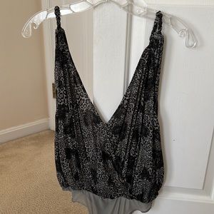 cute animal print low cut bodysuit